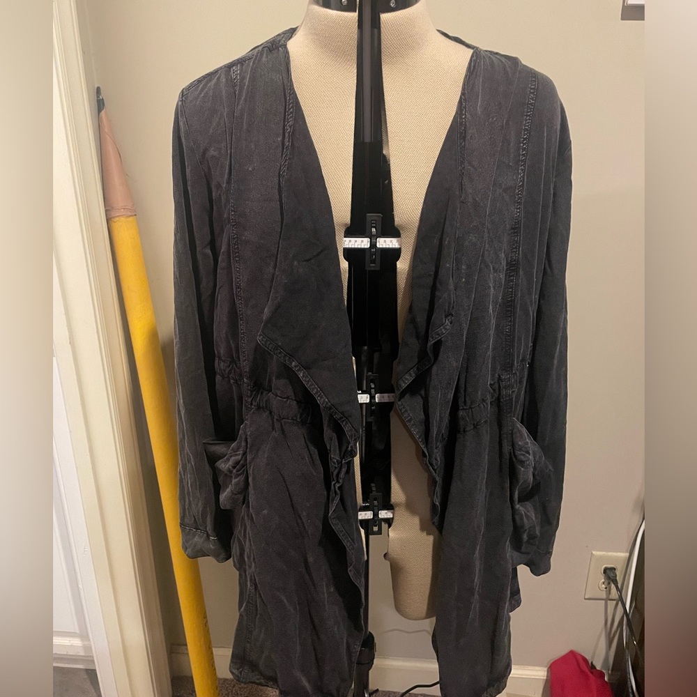 Umgee denim open jacket top